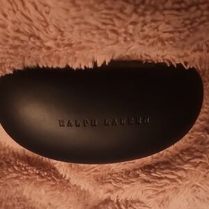 Ralph Lauren Matte Black Eyewear Case With Cleaning Cloth